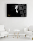 Atatürk 36 Cam Tablo, yüksek kaliteli temperli cam, modern tasarım, ev dekorasyonu için şık alternatif.
