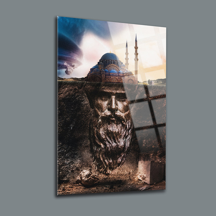 Mimar Sinan 1 Cam Tablo, yüksek kaliteli UV baskı ile tasarlanmış şık dekoratif tablo.