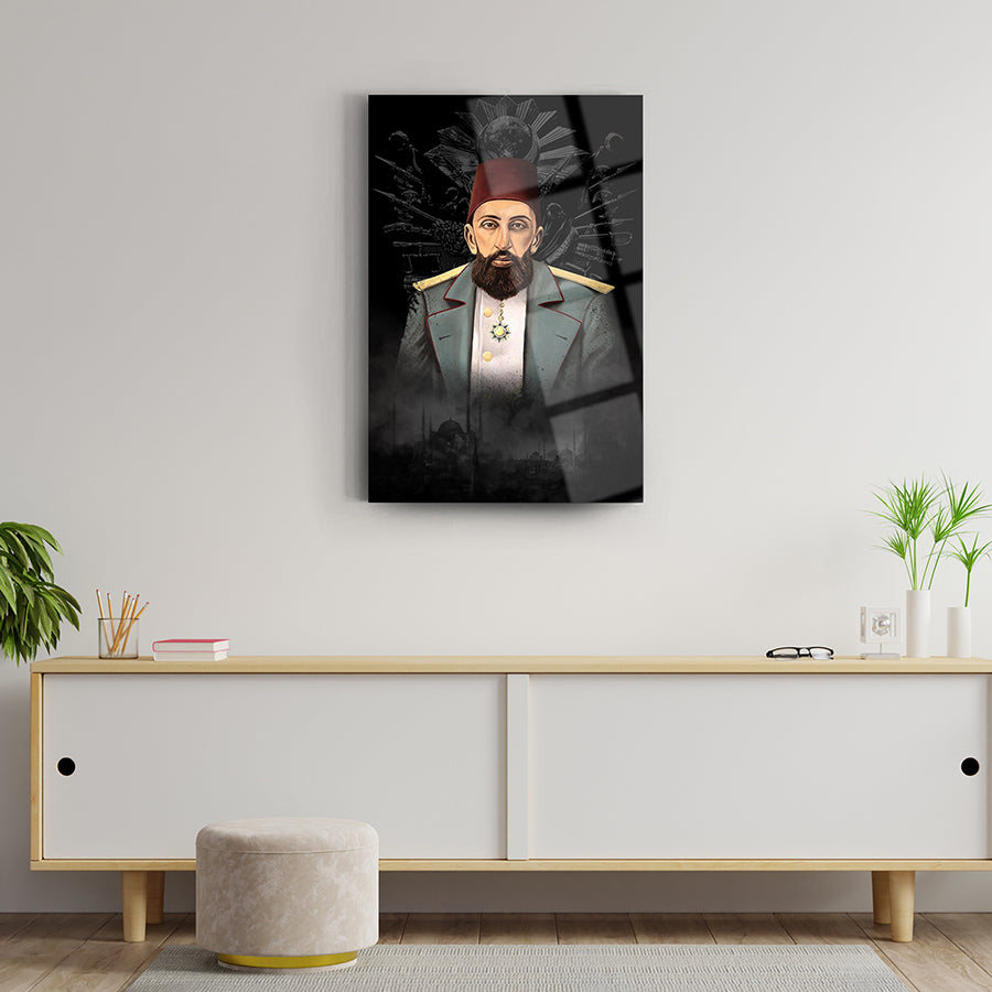 Abdülhamit Han 2 Cam Tablo, kaliteli temperli cam tablo, şık iç mekan tasarımı için ideal.