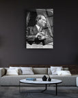 Atatürk 40 Cam Tablo - Şık oturma odasında modern dekorasyon için zarif bir sanat eseri.