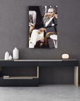 Atatürk 43 Cam Tablo displayed on modern wall; high-quality tempered glass artwork with UV print.