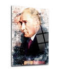 Atatürk 50 Cam Tablo, özel UV baskılı, yüksek kaliteli temperli cam yapılmış dekoratif tablo.