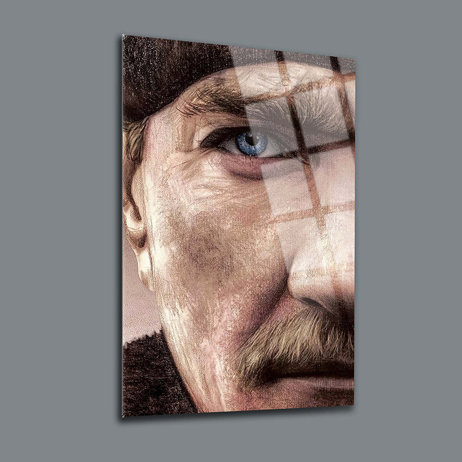 Atatürk 63 Cam Tablo, yüksek kaliteli UV baskılı temperlenmiş cam tablo, dayanıklı ve şık tasarım.