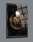 Osman Bey Cam Tablo, yüksek kaliteli temperli cam ile özel UV baskı tasarımıyla şık duvar dekoru.
