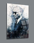 Atatürk 66 Cam Tablo, UV baskı ile tasarlanmış, yüksek kaliteli temper camdan üretilmiş şık duvar sanatı.