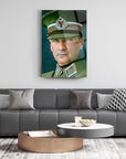 Atatürk 67 Cam Tablo in a modern living room, featuring high-quality UV-printed glass artwork.
