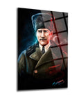 Atatürk 71 Cam Tablo - yüksek kaliteli temperli cam, UV baskı, dayanıklı tasarım, özel ambalaj.