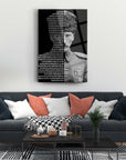 Atatürk 74 glass wall art featuring a stylish design on tempered glass, perfect for modern home decor.