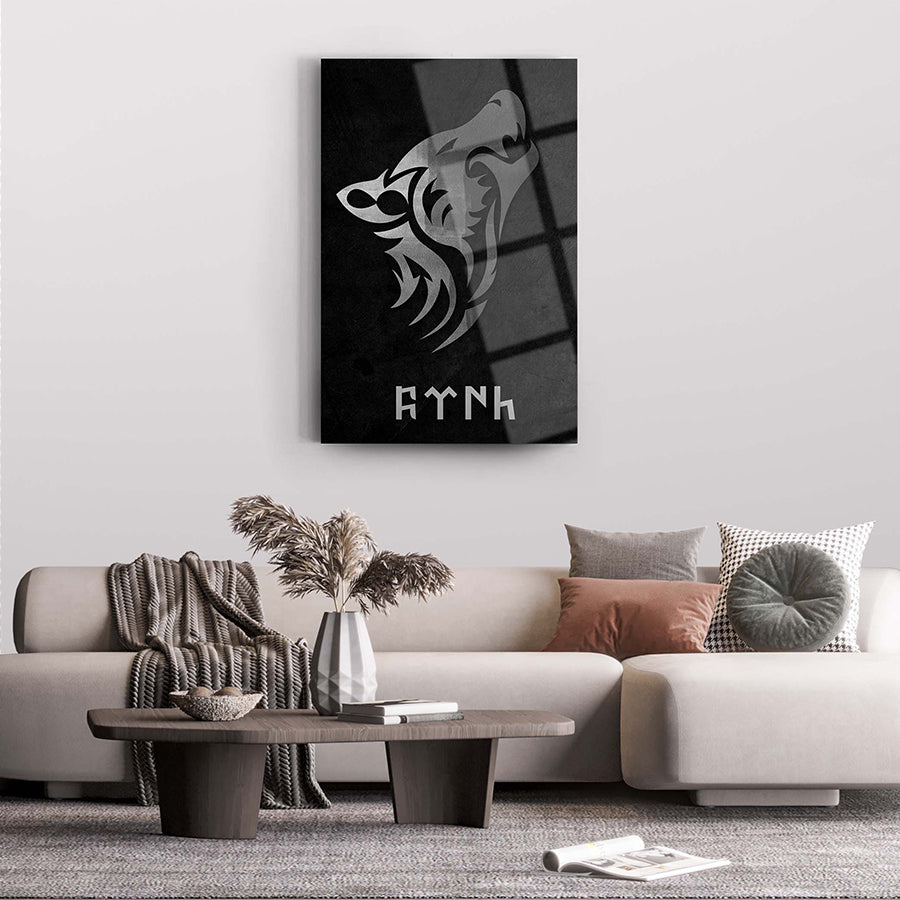 Ötüken Kurdu Cam Tablo, şık tasarım ve dayanıklı cam ile modern oturma odası dekoru.