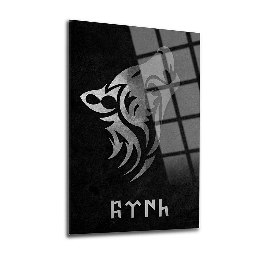 Ötüken Kurdu Cam Tablo, modern tasarım, yüksek kaliteli temperli cam, şık dekoratif ürün, SRD Concept.