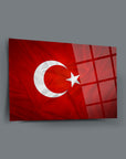 Türk Bayrağı 11 Cam Tablo, 4 mm kalınlığında yüksek kaliteli temper camdan üretilmiştir.