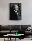 Atatürk 99 Cam Tablo, şık tasarım, modern iç mekan dekorasyonu için ideal, UV baskı kaliteli cam tablo.