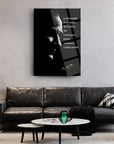 Atatürk 100 Cam Tablo featuring inspirational quote in a modern living room setting.