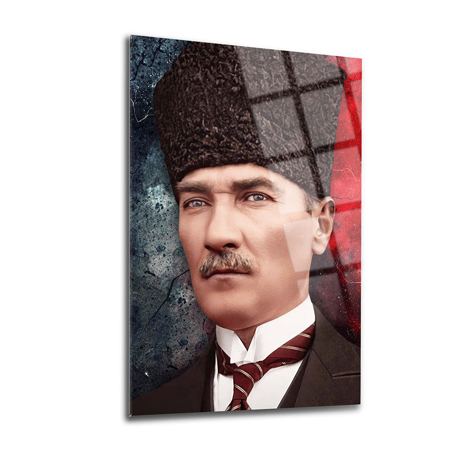 Atatürk 101 Cam Tablo, özel tasarım UV baskılı yüksek kaliteli cam tablomuz.
