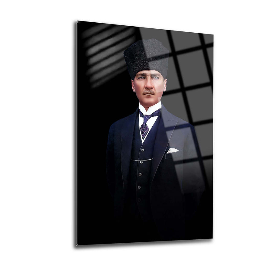 Atatürk 103 Cam Tablo - UV baskılı, 4 mm kalınlığında, yüksek kaliteli temper cam tablo.