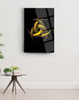 SRD Concept Cam Tablo with gold design on black background, showcasing modern wall art in contemporary decor.