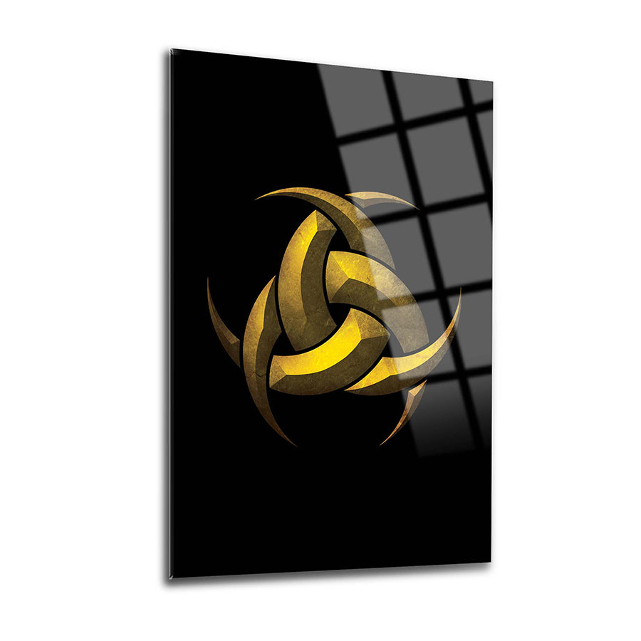 SRD Concept Cam Tablo with a gold abstract design on a black background, showcasing high-quality tempered glass.