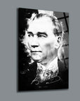 Atatürk 107 Cam Tablo - Üstün kaliteli, UV baskı ile hazırlanmış, 4 mm kalın cam tablo.
