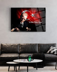 Atatürk 117 Cam Tablo, şık tasarım ile ev dekoru, UV baskı teknolojisiyle özel cam tablo.