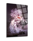 Doru Cam Tablo featuring a vibrant unicorn splashing through water, perfect for modern home decor.