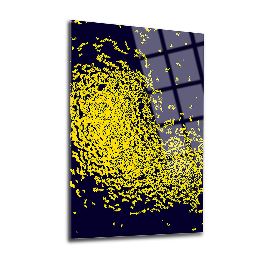 Sarı Damlalar 3'lü Set Cam Tablo - modern tasarımlarla ev dekorasyonu için ideal seçenek.