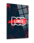 Limit Yok Cam Tablo with a bold design featuring a red and black color scheme and striking graphics.