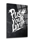 Motivational wall art print with the phrase 'Push Your Limit' in bold, expressive typography.