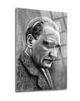 Atatürk 25 Cam Tablo, şıklığı ve dayanıklılığıyla iç mekanlar için özel tasarım. 4 mm temperli camdan yapılmıştır.