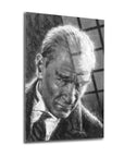 Atatürk 22 Cam Tablo, yüksek kaliteli UV baskı ile yapılmış modern cam tablo, şık ve dayanıklı tasarım.