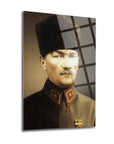 Atatürk 13 Cam Tablo - UV baskı ile tasarlanmış, yüksek kaliteli 4 mm temper cam tablo.