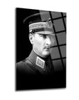 Atatürk 14 Cam Tablo, yüksek kaliteli temperli cam, UV baskı ile tasarlanmış, şık ve modern dekorasyon öğesi.