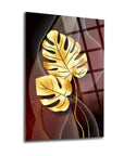 Gold Palmiye Cam Tablo - Modern UV baskı ile tasarlanmış şık ve dayanıklı dekoratif tablo.