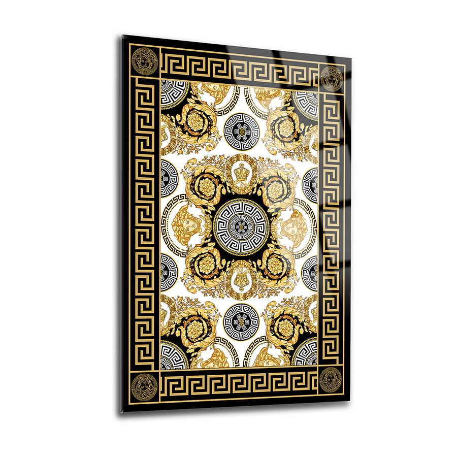 Roma motifleri cam tablo, lüks tasarım, yüksek kaliteli UV baskı ile görsel sanatlar, dekoratif ev aksesuarı.