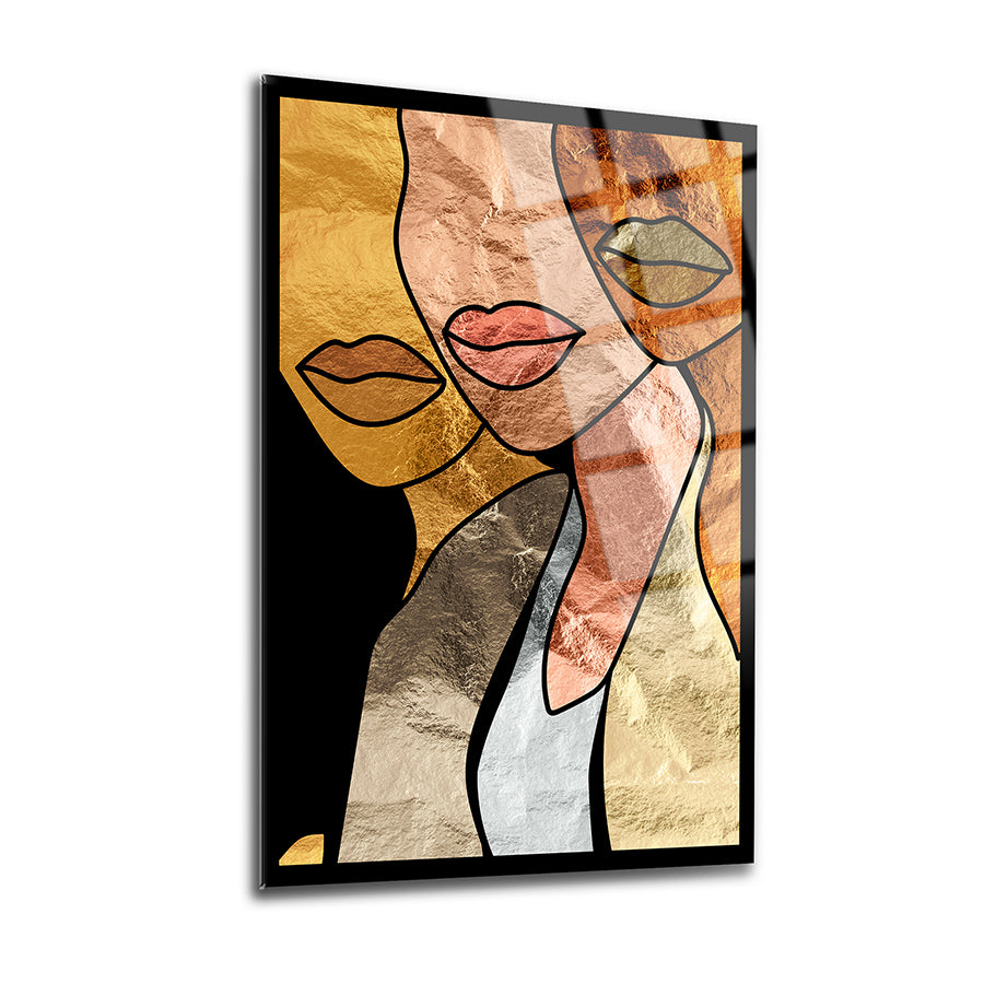 Duvardan Yüzler 3'lü Set, 4 mm kalınlığında temper cam tablo, modern tasarım, UV baskı ile yüksek kaliteli. Şık ve dayanıklı.