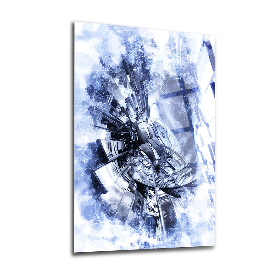 Soyut Desen-3 3'lü Set Cam Tablo, yüksek kaliteli temperli cam ile modern dekorasyon için şık tasarım.