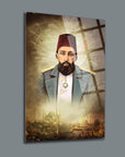 Abdülhamit Han 1 Cam Tablo, UV baskılı yüksek kaliteli temper cam tablo, sanatsal ve dayanıklı decor.