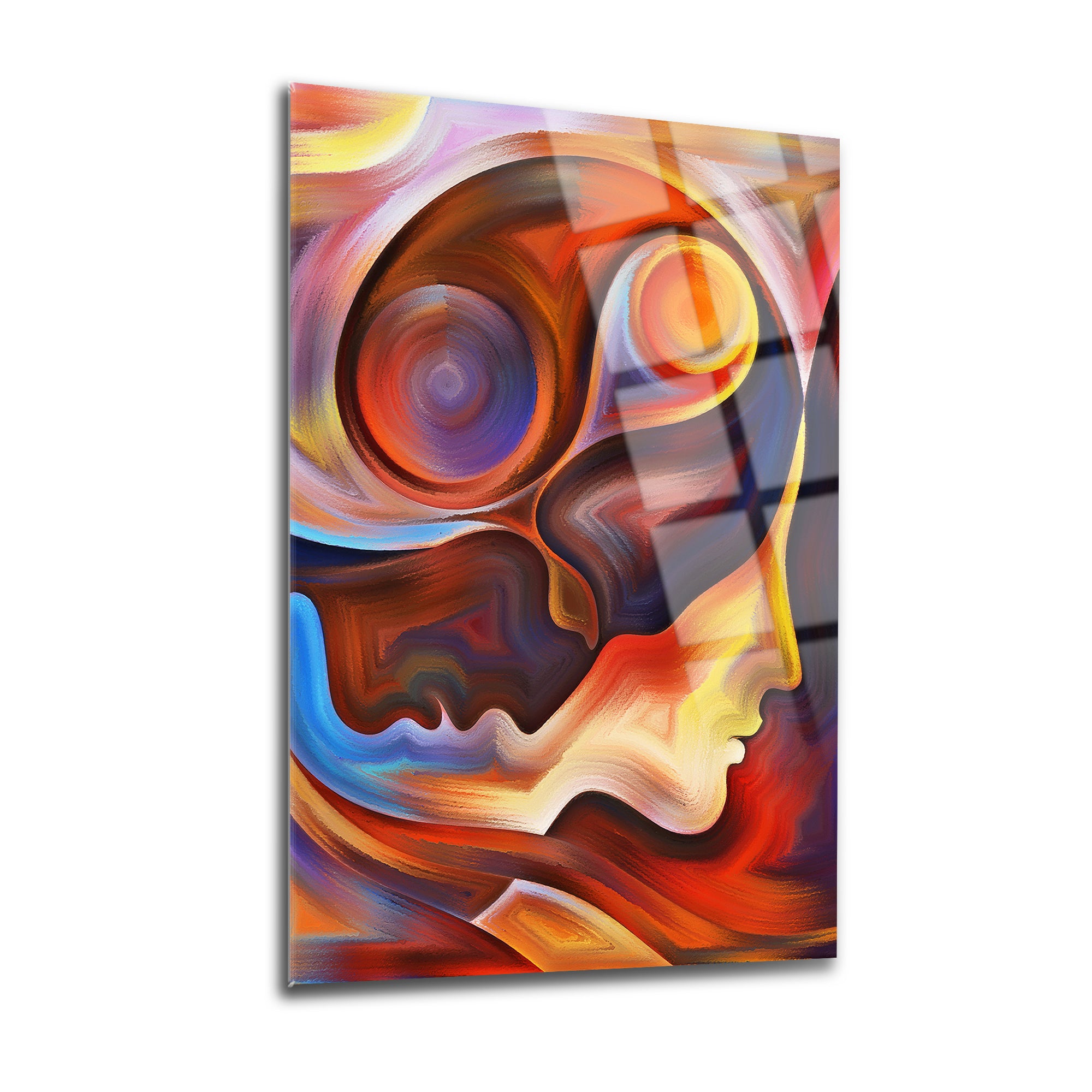 Ruh Eşi Cam Tablo; modern cam tablo, 4 mm kalınlığında, temperlenmiş, UV baskı ile özel tasarım.