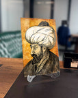 Fatih Sultan Mehmet Portre Cam Tablo