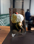 Fatih Sultan Mehmet glass art piece with vivid UV print, designed for modern interiors.