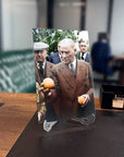 Atatürk 156 Cam Tablo of Mersin Portakal Bahçesi 1937, showcasing a historic moment with high-quality UV printing.