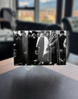 Atatürk 210 Cam Tablo featuring Çerkez Ethem and men at Ankara Station, high-quality UV printed glass design.