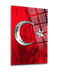 Turkish Flag 13 Glass Paintings