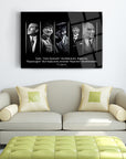 Atatürk 200 Cam Tablo with inspirational quotes displayed in a living room setting