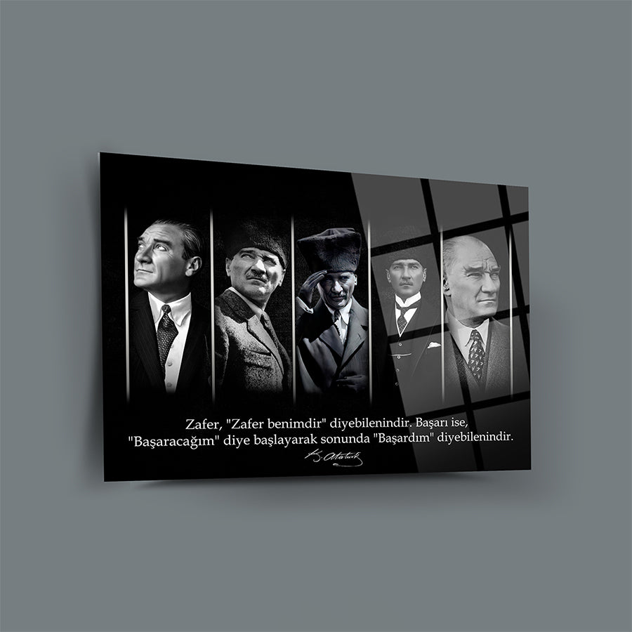 Atatürk 200 Cam Tablo - SRD Concept, yüksek kaliteli tasarım, UV baskı, temper cam, dayanıklı ve korumalı.