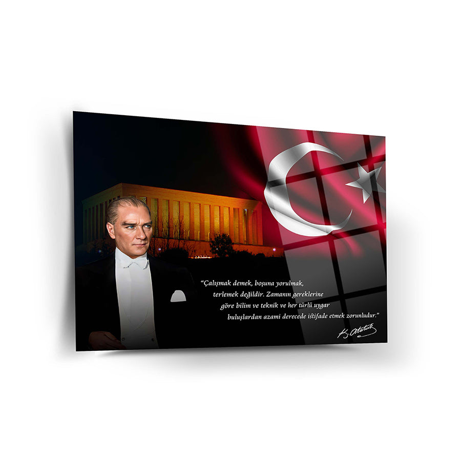 Atatürk 204 Cam Tablo - SRD concept cam tablo, yüksek kaliteli temperli cam, özel tasarım.