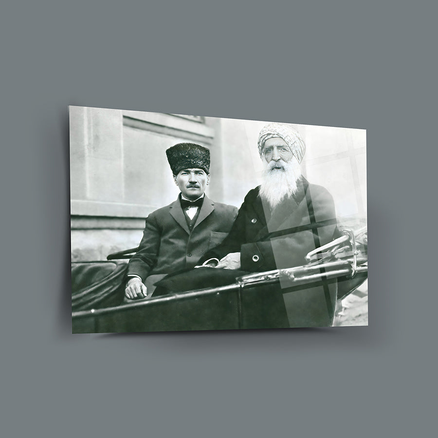 Atatürk 215 Cam Tablo (Dersim Milletvekili Diyap Ağa ile Ankara) görseli.