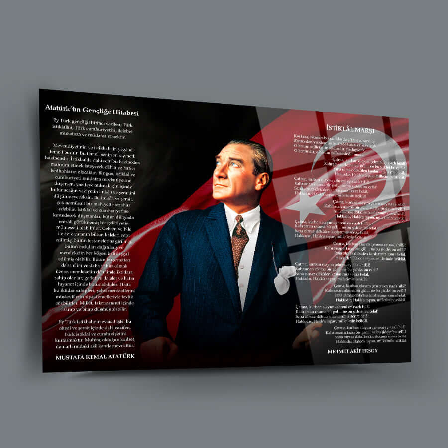 tablo,cam tablo,cam poster,kanvas tablo,duvar dekorasyonu,ev dekorasyonu,srd concept,özel tasarım,kişiye özel tablo,büyük tablo,atatürk tablo,bayrak tablo,atatürk cam tablo,istiklal marşı tablo,gençliğe hitabe tablo,atatürk köşesi