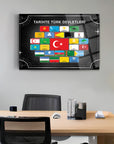 tablo,cam tablo,cam poster,kanvas tablo,duvar dekorasyonu,ev dekorasyonu,srd concept,özel tasarım,kişiye özel tablo,büyük tablo,bayraklar tablo,türk devletleri bayrakları tablo,tarihte türk devletleri bayrakları