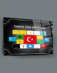 Tarihte Türk Devletleri 2 Cam Tablo