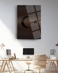 Türk Bayrağı deseniyle modern cam tablo, ofis dekorasyonu için şık ve dayanıklı tasarım.